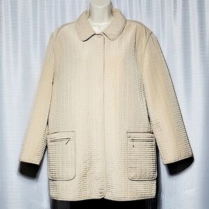 Hilary Radley Quilted Jacket Golden Beige Women's XL